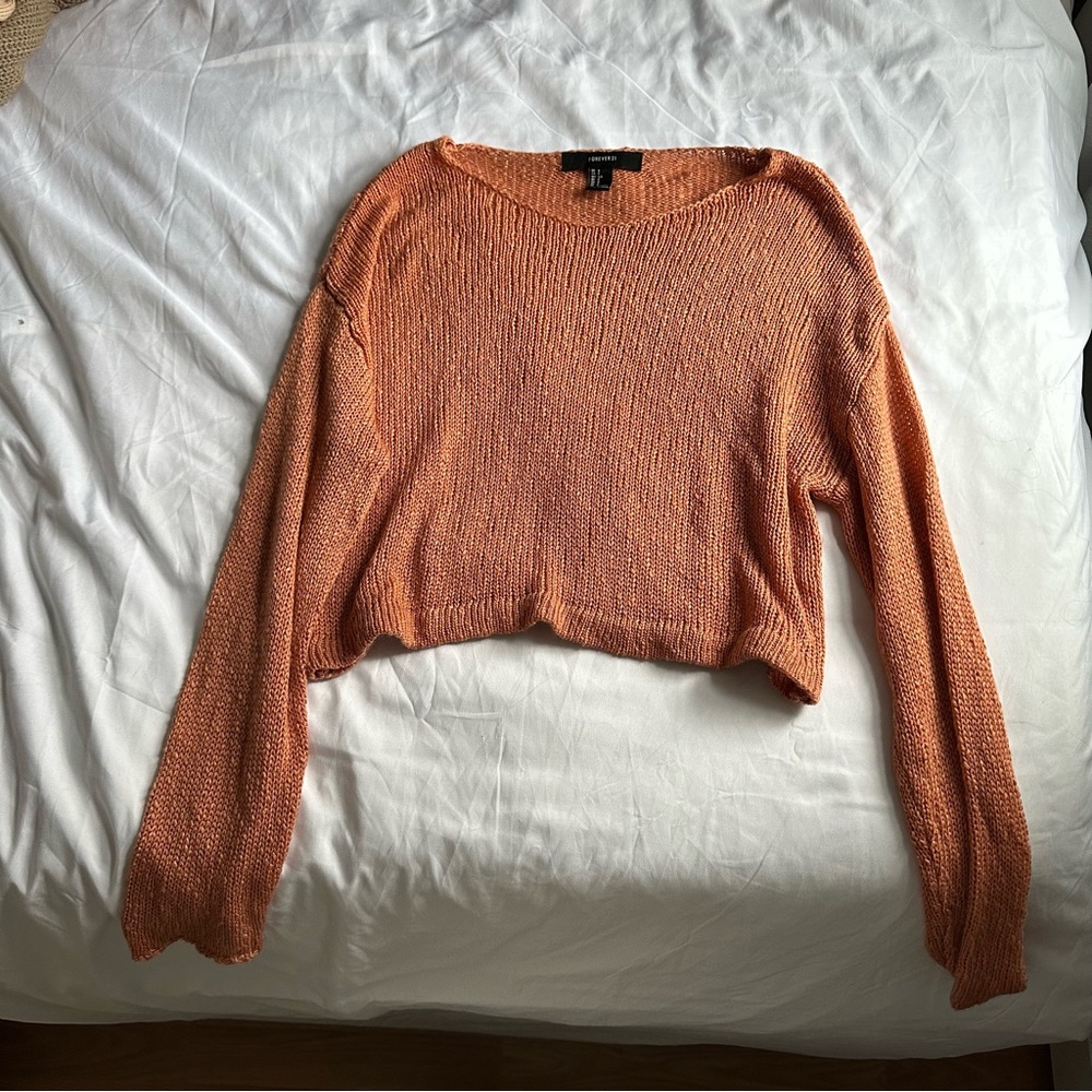 Forever 21 cropped scoop neck sweater